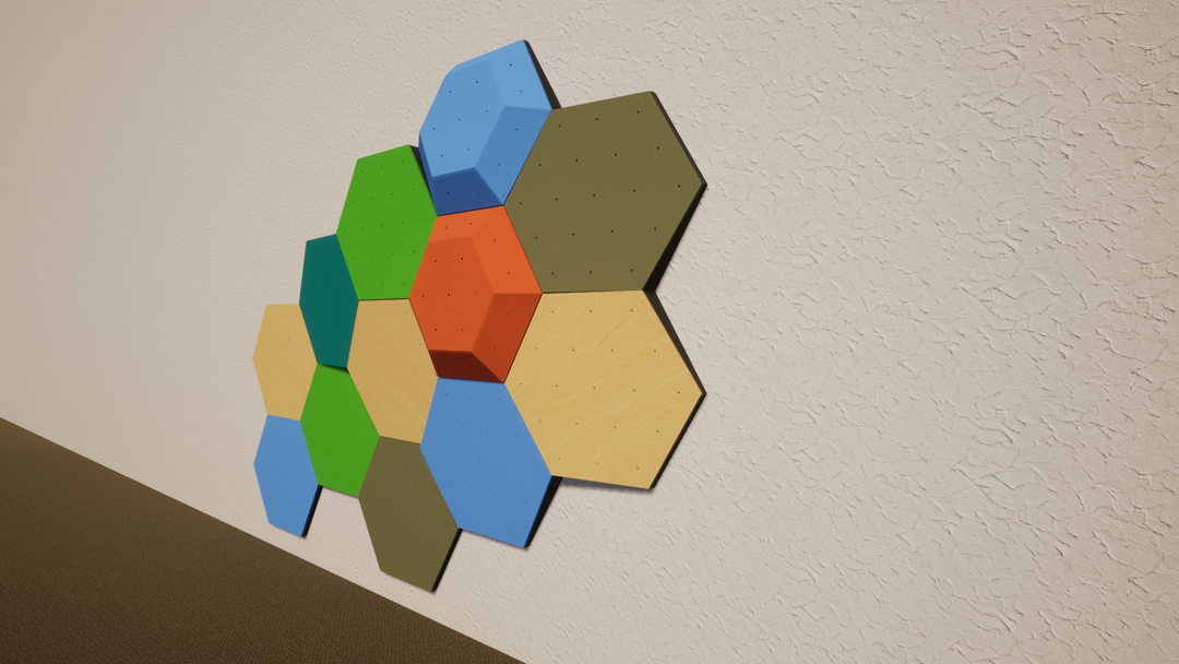 3D Hex Climbing Panel